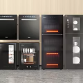 Modern Black Kitchen Appliances With Various Types And Glass Door Features