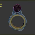 Elegant Gold Ring With Intricate Design And Green Red Gemstone Centerpiece Decoration
