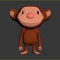 Monkey Cartoon Monkey Anime Monkey Stylized Monkey Fantasy Style Monkey Toy 3d model