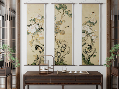 New Chinese Plant Painting Hanging Paintings model