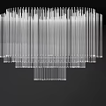 Modern crystal chandelier 3d model