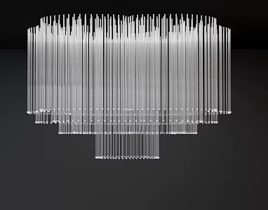 Modern crystal chandelier 3d model