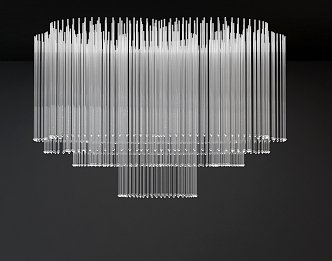 Modern crystal chandelier 3d model