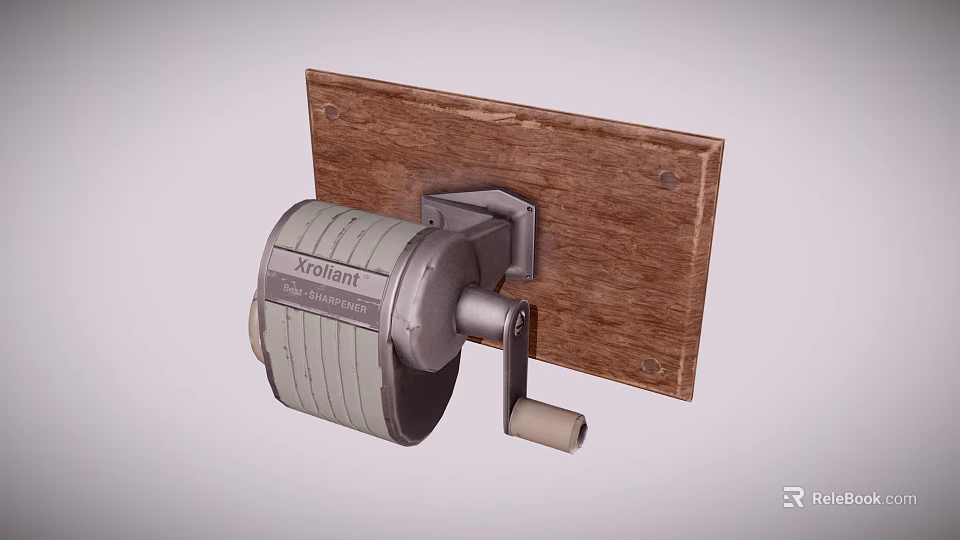 Vintage Wall Mounted Paper Towel Holder With Wooden Backboard And Metal Frame 3d model 