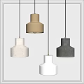 Modern Minimalist Pendant Lights With Gold White Gray Tones And Metal Concrete Materials