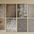 Square Rugs With Various Textured Patterns And Neutral Tones For Home Decor