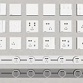 Modern switch socket mobile rail socket 3d model