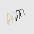 Elegant Sleek Golden Modern Faucet With Curved Spout And Single Handle Design