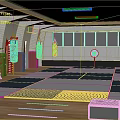 Martial Arts Training Room With Hanging Punching Bags Target And Checkered Mats