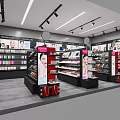 Modern Beauty Retail Store With Bright Lighting Cosmetics Shelves And Skincare Displays