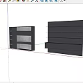 Modern Wooden Decorative Cabinet With Multiple Open Shelves And Dark Finish