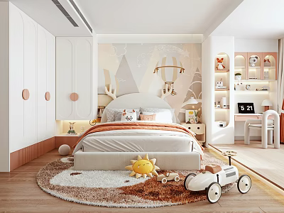Cozy Kids Bedroom With Playful Decor And Toys 3d model