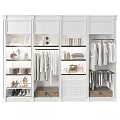 White Modern Dresser In Wardrobe Storage System With Clothes Bags And Shoes