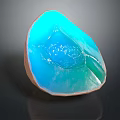 Decorative Ornament Set Featuring Blue Green Shiny Crystal Irregular Shape for Home Decor
