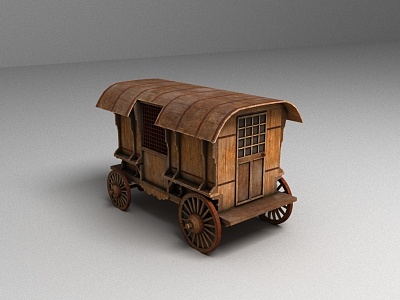Ancient carriage, animal cart, carriage, carriage 3d model