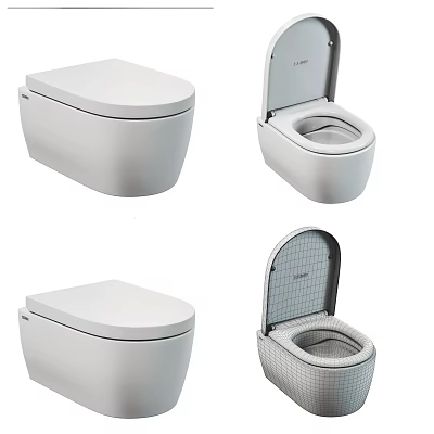 Modern intelligent toilet 3d model