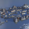 Chinese Ancient Building Planning 3d model