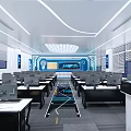 Modern Classroom Computer Classroom Smart Classroom Science and Technology Classroom 3d model