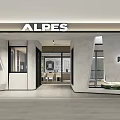 Modern Furniture Showroom With Open Space Glass Windows And Indoor Plants