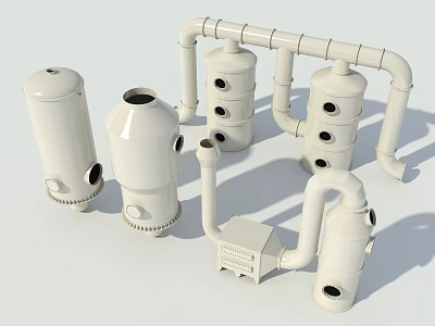Water tank, pressure vessel, chemical equipment, cooling tower 3d model
