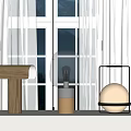 Modern Table Lamps Design With Wooden Base Glass Shade And Metal Frame