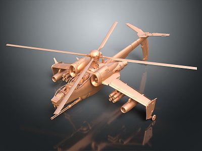 Modern Helicopter Gunship Helicopter Aircraft Gunship Combat Helicopter 3d model