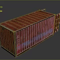 Old Red Rusty Metal Shipping Container As Industrial Transport Equipment