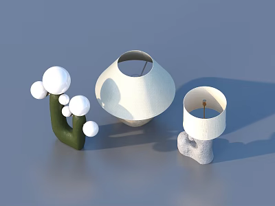 Unique Modern Table Lamps With Decorative Designs For Home Interior Decor 3d model
