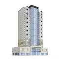 Modern High Rise Office Building With Glass Curtain Wall Exterior And Surrounding Trees