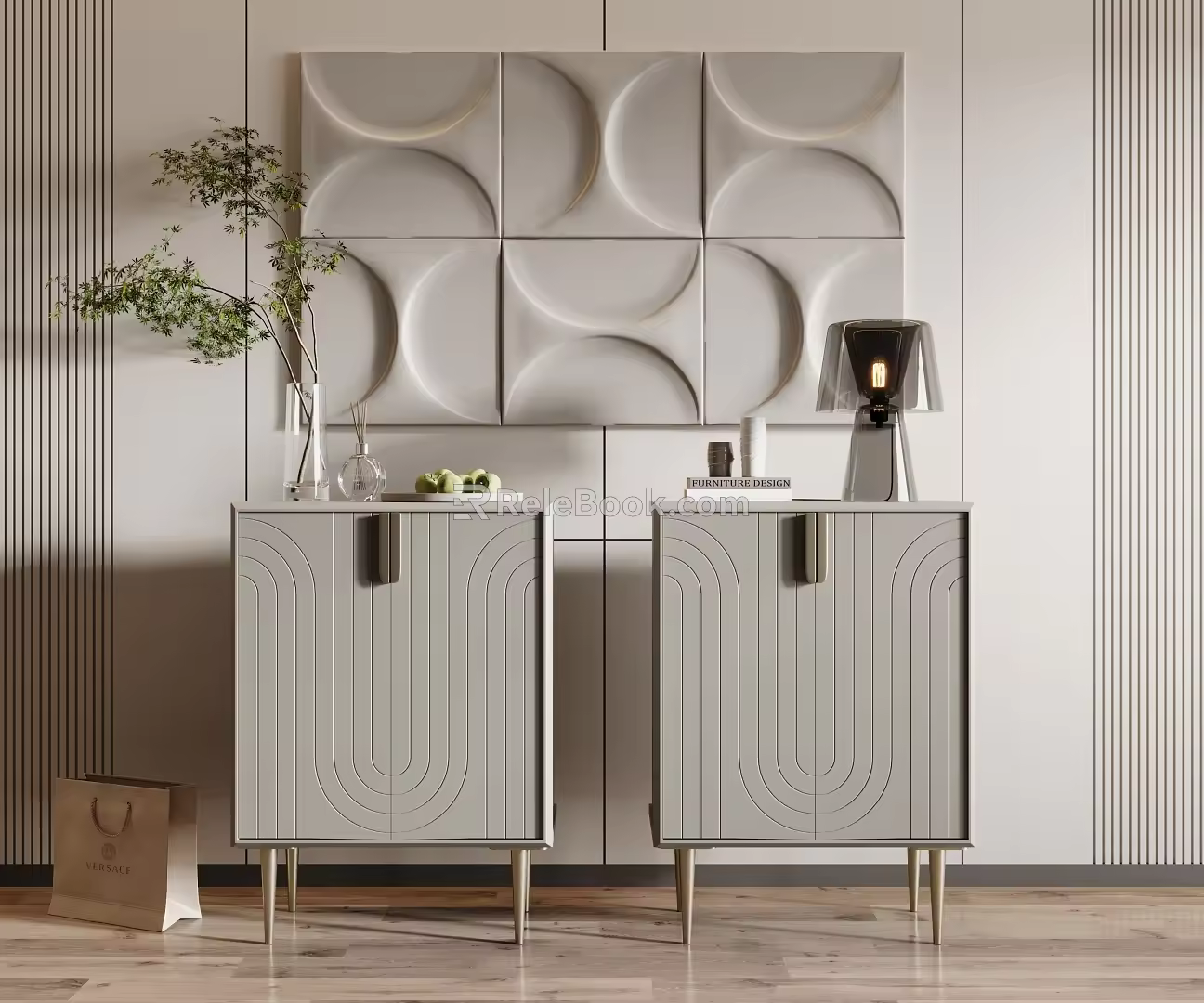 Modern bedside table 3d model
