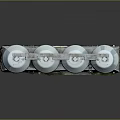 Industrial Equipment With Four White Cylindrical Tanks And Metal Base Frame For Industrial Use