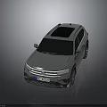 Silver SUV With Black Roof Front Grille Design And Alloy Wheels