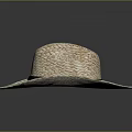 Natural Woven Straw Hat With Black Band For Casual Sun Protection
