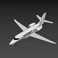 White Private Jet With Green Accents And Sleek Exterior Design Features