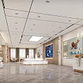 Elegant Modern Hotel Lobby Featuring Spacious Bright Interior Reception Desk Marble Floor And Chandeliers