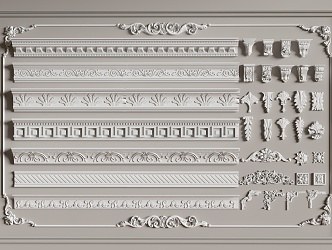 French plaster line 3d model