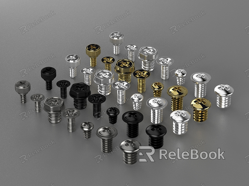 Hardware computer screw model