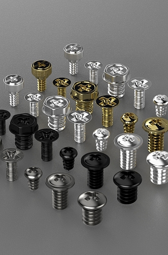 Hardware computer screw 3d model