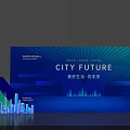 Great Leap City Future Urban Life Design With Modern Silhouettes And Blue Tones