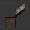 Modern Architectural Staircase Design With Red Wooden Steps And Metal Railings