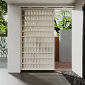 Modern partition net red partition wall 3d model