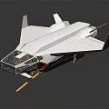 Futuristic White Geometric Aircraft With Transparent Cockpit And Sleek Wing Design