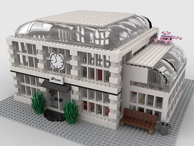 LEGO Toy Building Blocks Construction Bank 3d model LEGO Toy Building Blocks Construction Bank 3d model