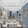 Modern Bright Loft Open Plan Living And Dining Room Interior With Chic Cozy Furnishings