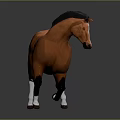 Orange Horse With Gray Mane And Black Tail Running On Gray Background