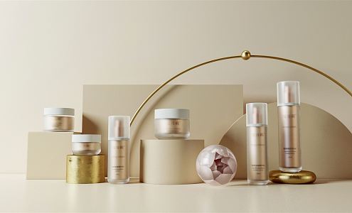 Modern Skincare Kit 3d model