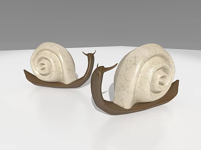 Modern ornaments snail decoration 3d model