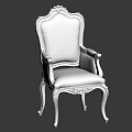 Elegant Accent Chair With Carved Gold Accents And Classic Patterned Fabric