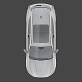 Gray Sporty SUV With Sleek Exterior Design And Black Wheels On Orange Background