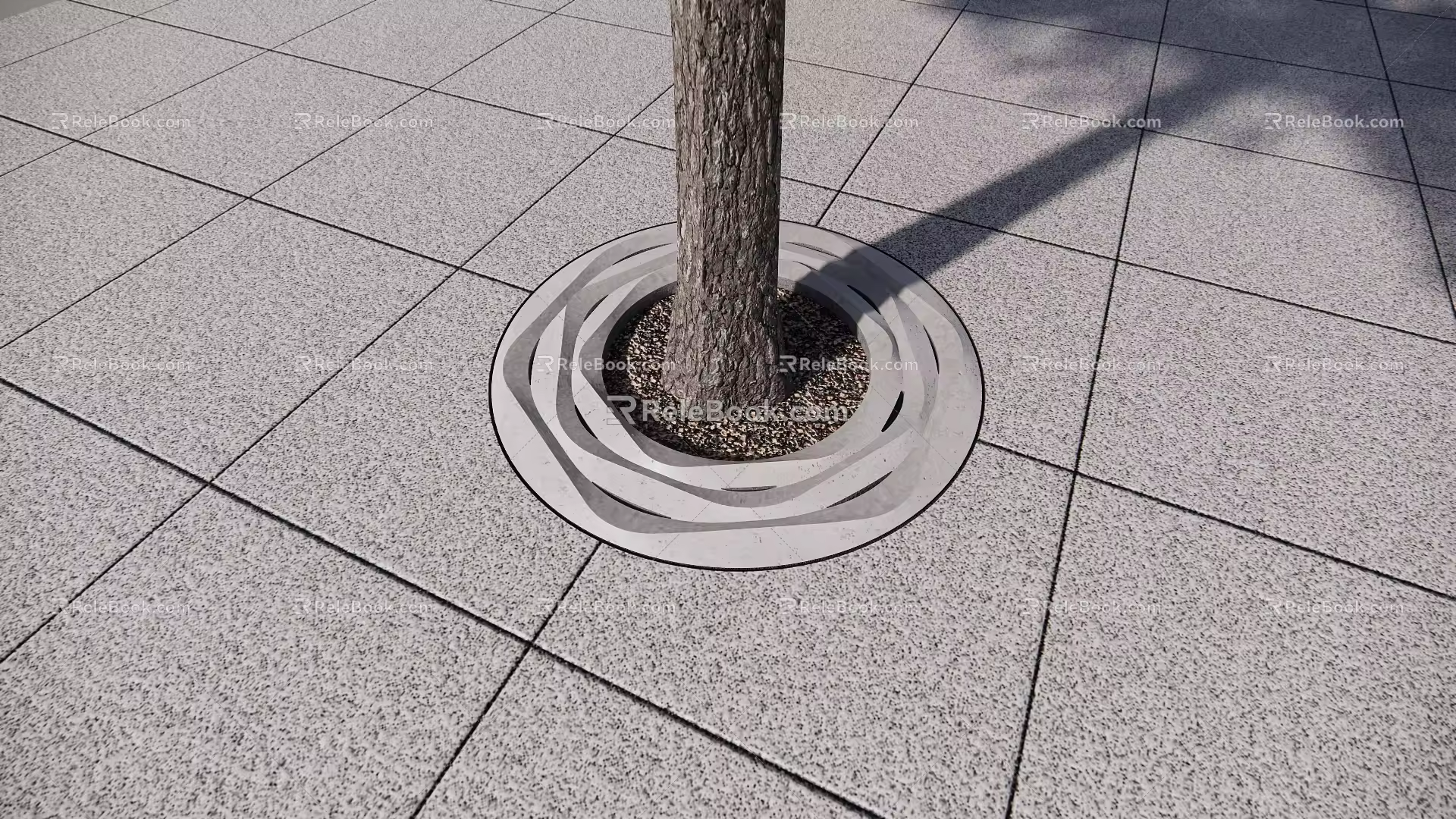 Modern Tree Grate Shaped Tree Grate 3d model